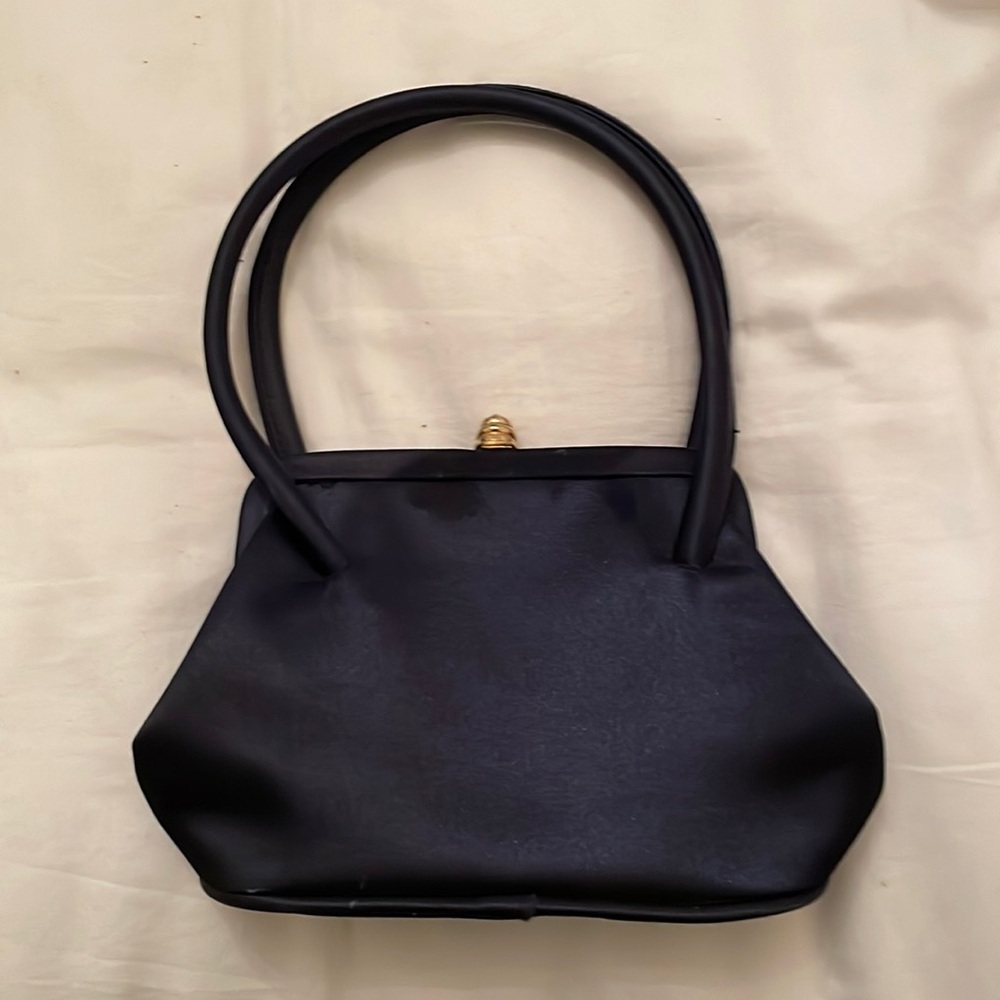 Evening bag, dark blue,vintage